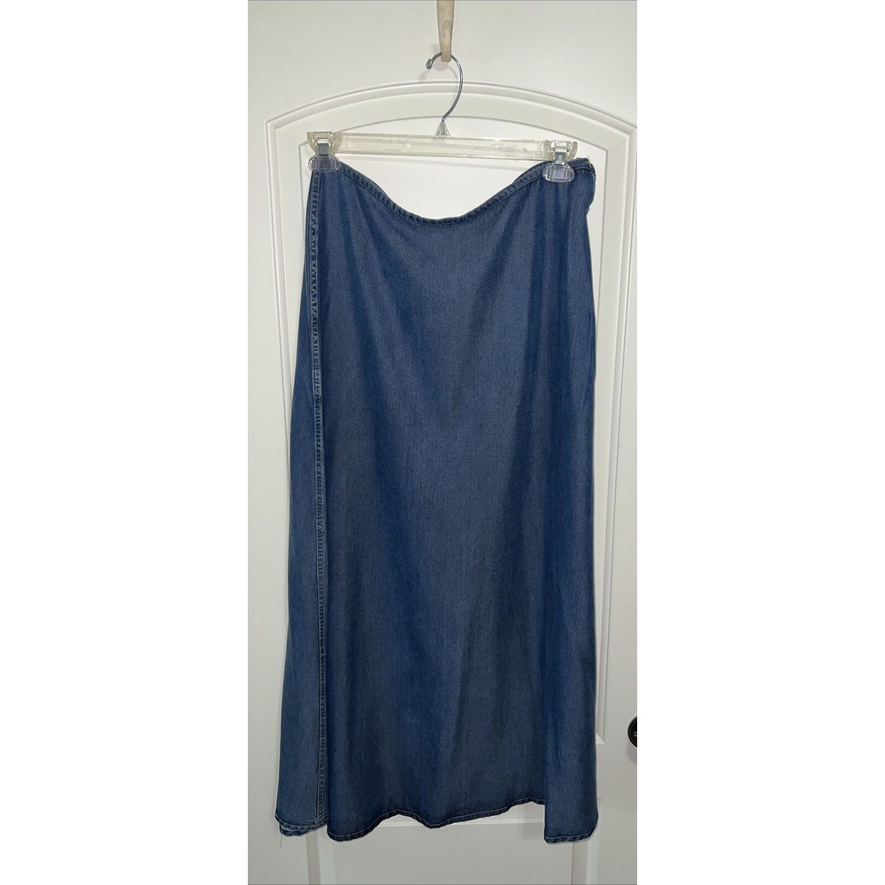 NWOT Lord & Taylor Soft Denim Maxi Skirt, Blue, Sz. 14, Prairie-chic/Yellowstone